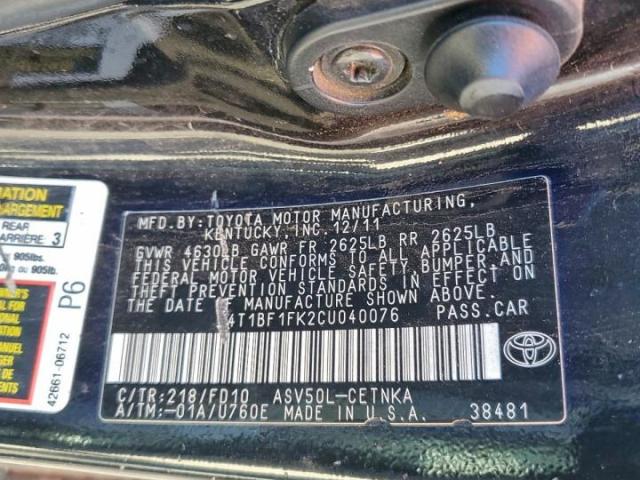 Toyota Camry Base Image 7