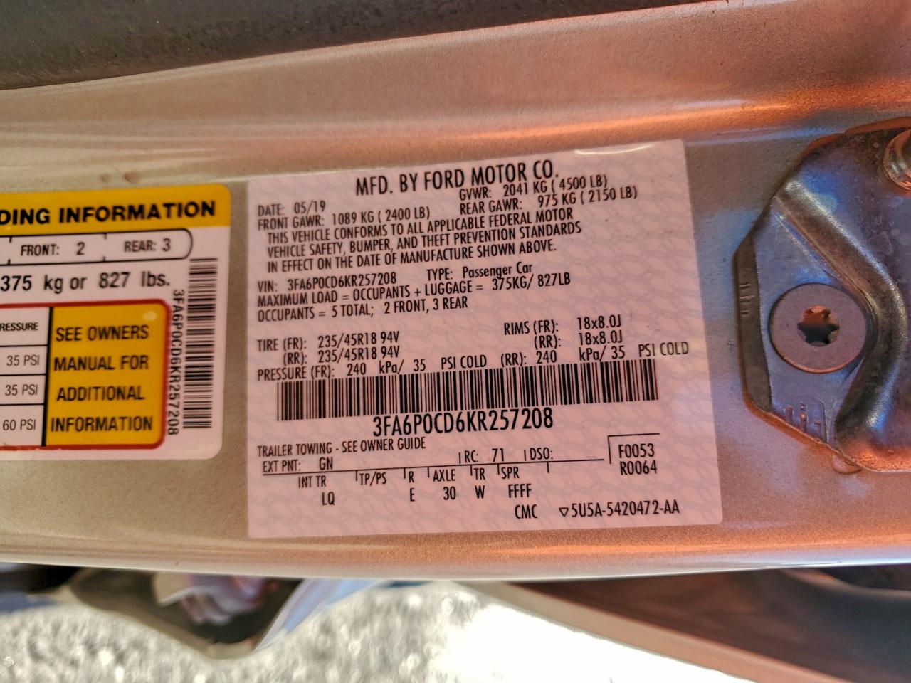 Ford Fusion Sel Image 9