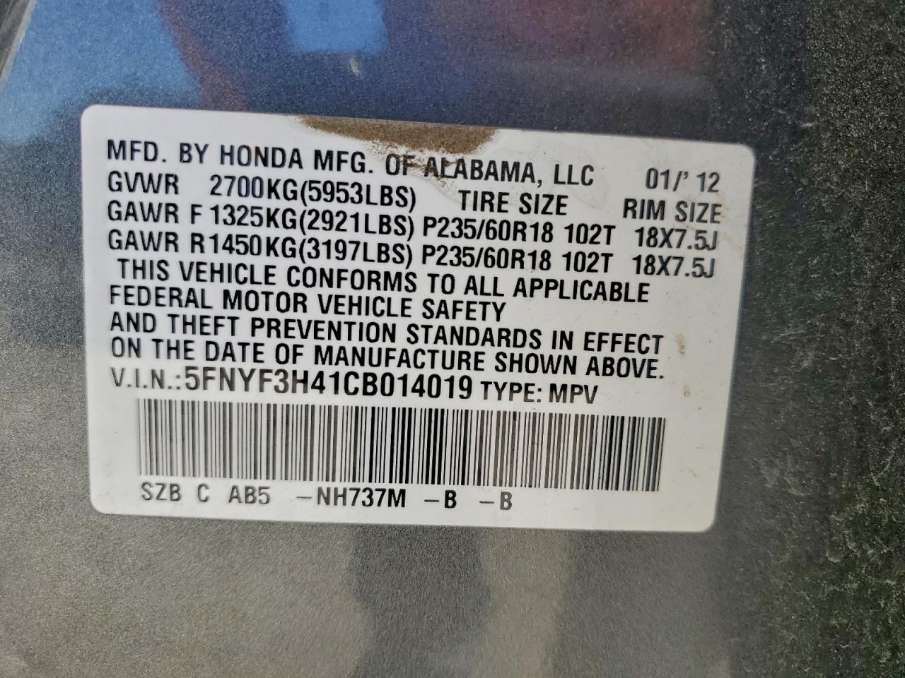 Honda Pilot Ex Image 2